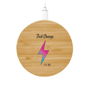 Alternative view of Bamboo Circle Wireless Charger