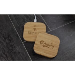 Alternative view of Bamboo Square Wireless Charger