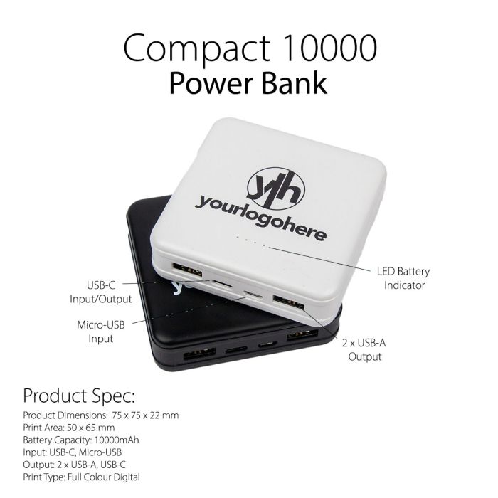 Dual output 10000 Power Bank with USB-C - Image 5