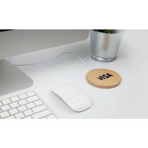 Alternative view of Wooden Wireless Charger - Walnut